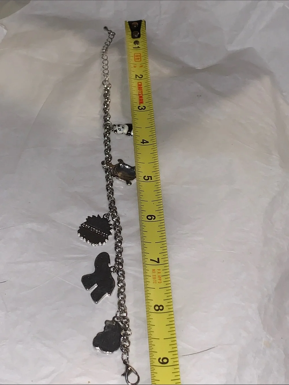 San Diego Zoo Silvertone Charm Bracelet with Multicolor Animal Charms